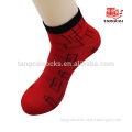 MSP-86 custom red design men business ankle bamboo socks